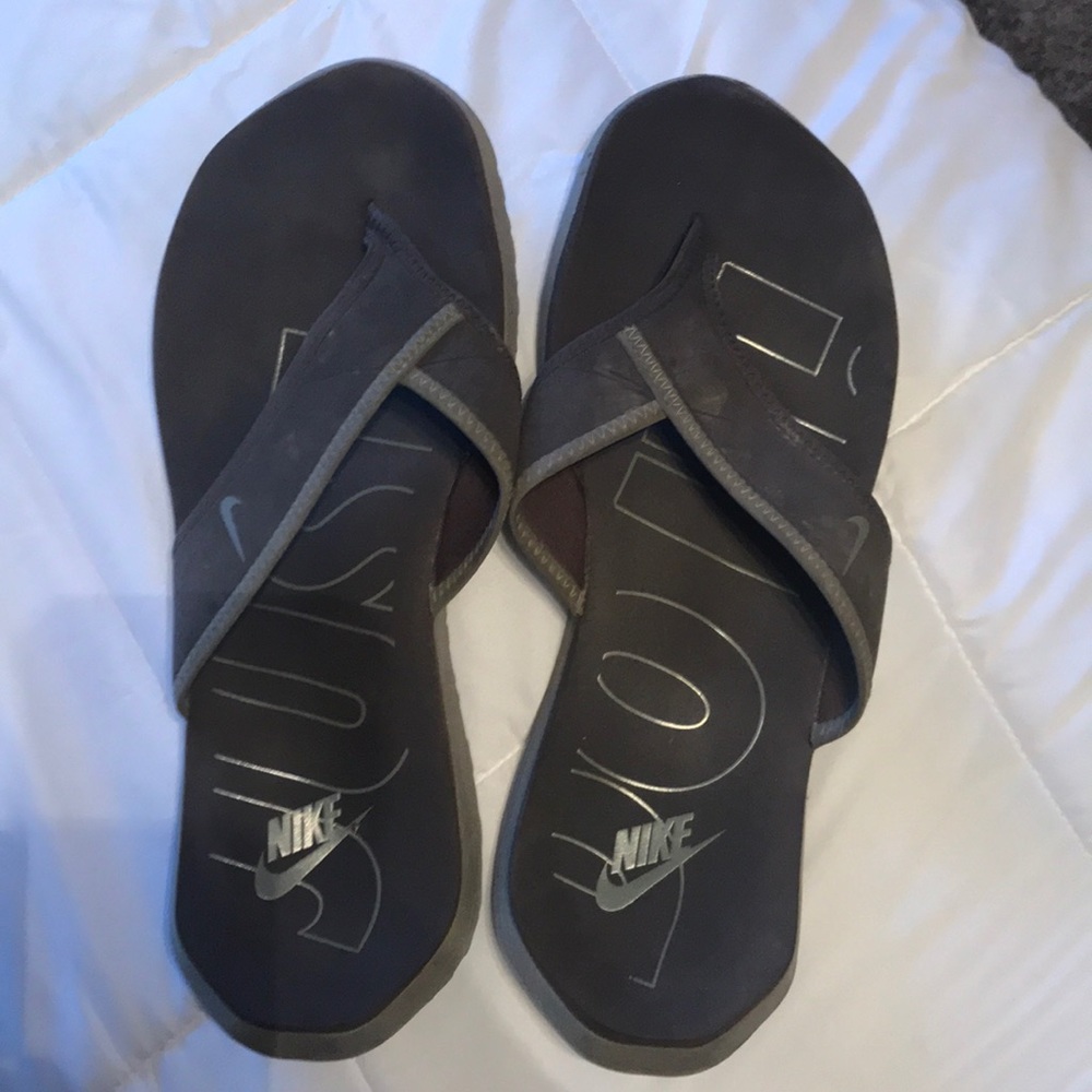 Nike sandals.